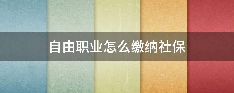 自由职业怎么缴纳社保（自由职业怎样缴纳社保）