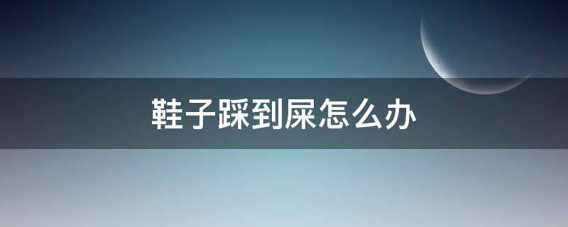 鞋子踩到屎怎么办（鞋底不小心踩到屎怎么处理）