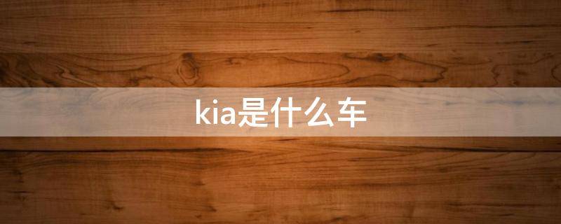 kia是什么车（车标是kia是什么车）