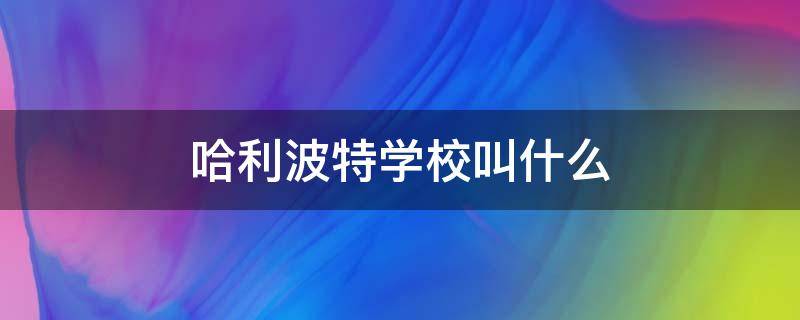 哈利波特学校叫什么 哈利波特学校叫什么拼音