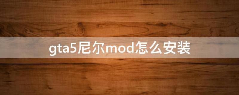 gta5尼尔mod怎么安装 gta5尼尔安装教程