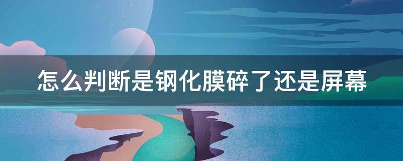 怎么判断是钢化膜碎了还是屏幕（怎么判断是钢化膜碎了还是屏碎了）