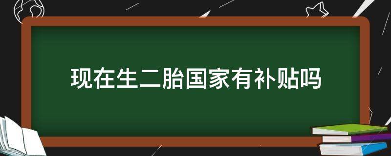 现在生二胎国家有补贴吗 现在生二胎国家有补贴吗?有多少钱