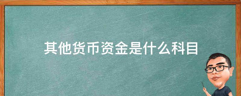 其他货币资金是什么科目 其他货币资金是什么科目号