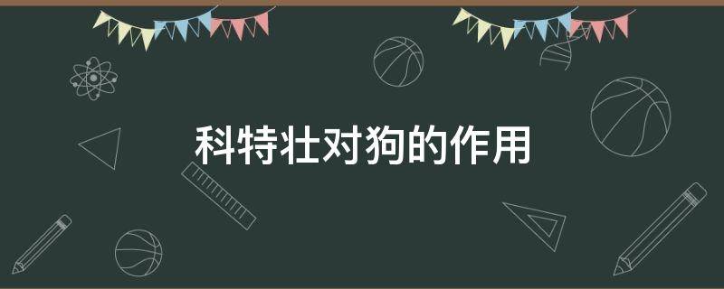 科特壮对狗的作用（犬用科特壮）