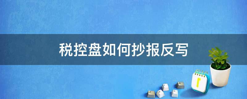 税控盘如何抄报反写 税控盘抄报反写