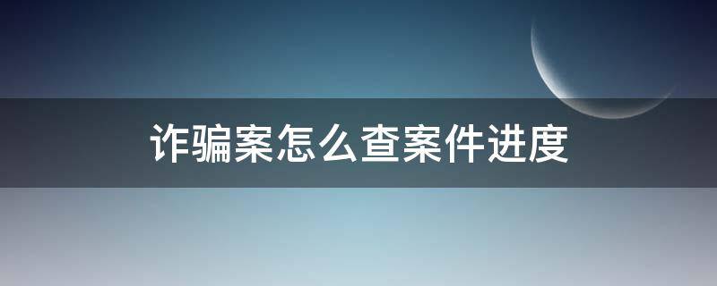 诈骗案怎么查案件进度（网络诈骗案怎么查案件进度）
