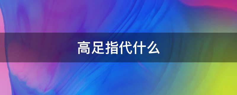 高足指代什么（高足指代什么人）