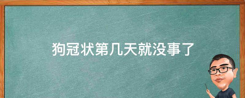 狗冠状第几天就没事了（小狗得了冠状几天能好）