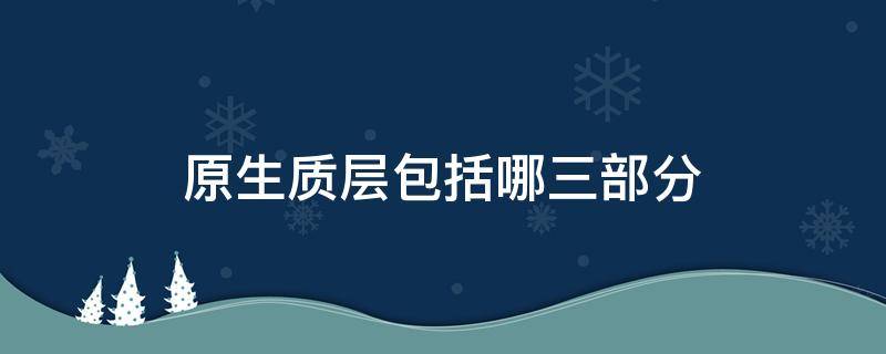 原生质层包括哪三部分 原生质层包括哪三部分图示