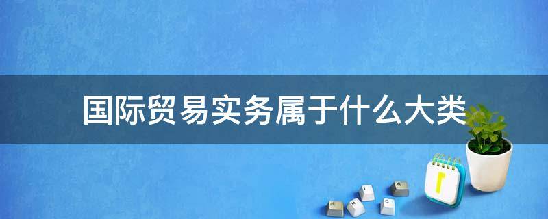 国际贸易实务属于什么大类 国际贸易与实务属于什么大类