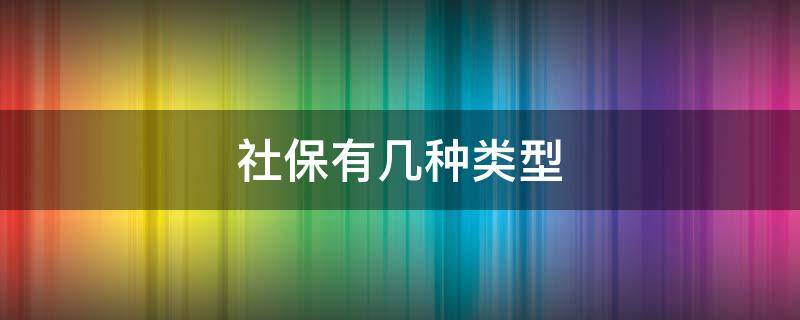 社保有几种类型 苏州社保有几种类型