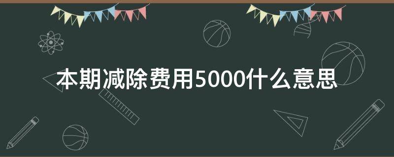 本期减除费用5000什么意思（累计减除费用50000是什么意思）