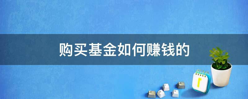 购买基金如何赚钱的 如何购买基金才能赚钱