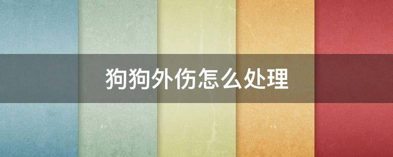 狗狗外伤怎么处理 狗有外伤怎么治疗方法