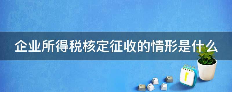 企业所得税核定征收的情形是什么（企业所得税核定征收的情形是什么）