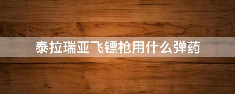 泰拉瑞亚飞镖枪用什么弹药 泰拉瑞亚飞镖步枪弹药