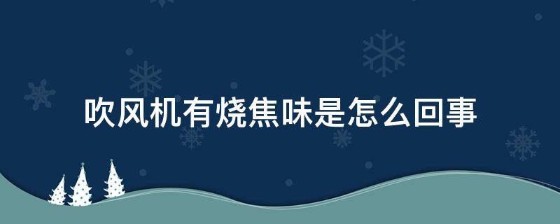 吹风机有烧焦味是怎么回事（吹风机有烧焦味怎么办）