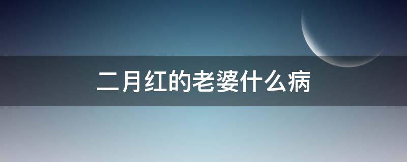 二月红的老婆什么病 二月红的媳妇儿到底得什么病