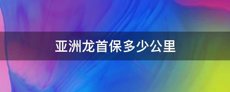 亚洲龙首保多少公里 亚洲龙首保多少公里最好