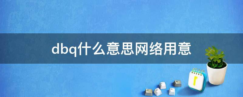 dbq什么意思网络用意 网络db是什么意思啊