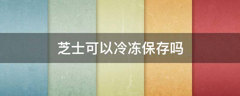 芝士可以冷冻保存吗 马苏里拉芝士可以冷冻保存吗