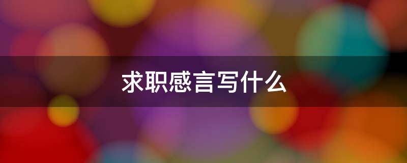 求职感言写什么（求职的感受和体会）