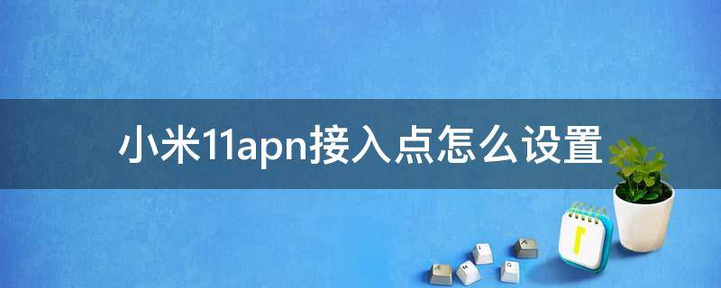 小米11apn接入点怎么设置（小米11apn设置在哪里设置）