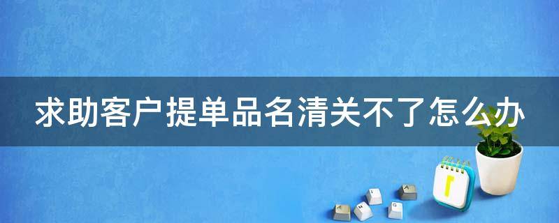 求助客户提单品名清关不了怎么办（提单上的品名对客户清关有没有影响）