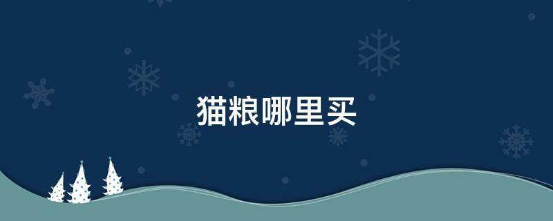 猫粮哪里买 最终幻想15猫粮哪里买