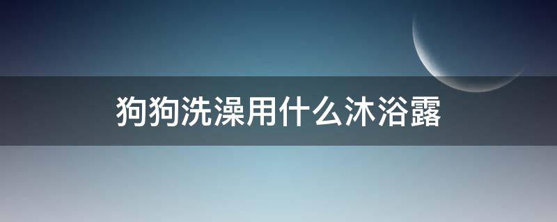 狗狗洗澡用什么沐浴露（狗狗洗澡用啥沐浴露）