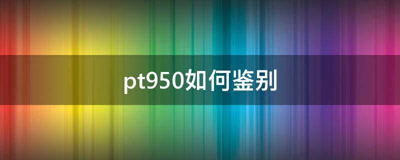 pt950如何鉴别（pt950真假鉴别）