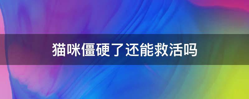 猫咪僵硬了还能救活吗 猫咪僵硬出现死亡能救回来吗