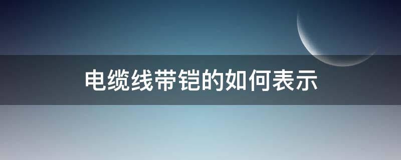 电缆线带铠的如何表示 电缆线带铠是什么意思