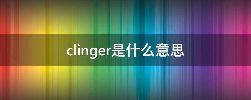 clinger是什么意思 Cling是什么意思