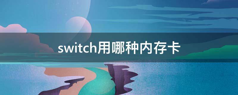 switch用哪种内存卡（switch用哪个内存卡）