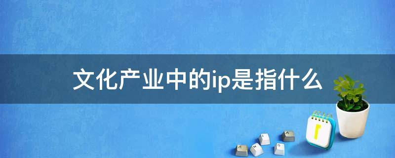 文化产业中的ip是指什么（文化IP是什么）