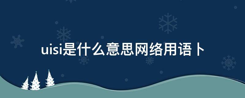 uisi是什么意思网络用语卜 uim是什么东西