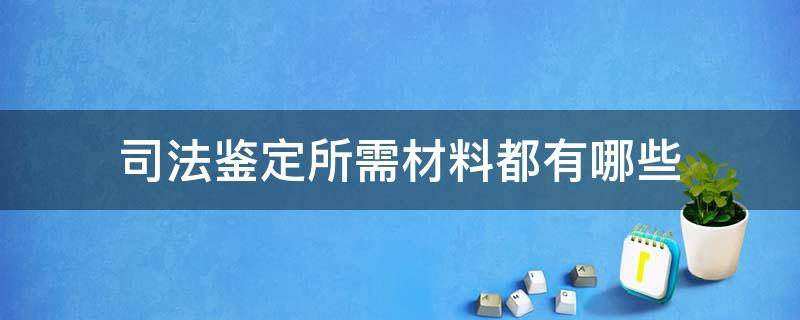 司法鉴定所需材料都有哪些 司法鉴定需要的资料