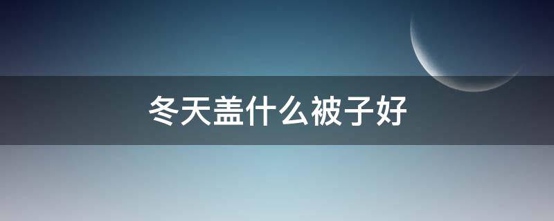 冬天盖什么被子好（冬天盖什么被子好点）