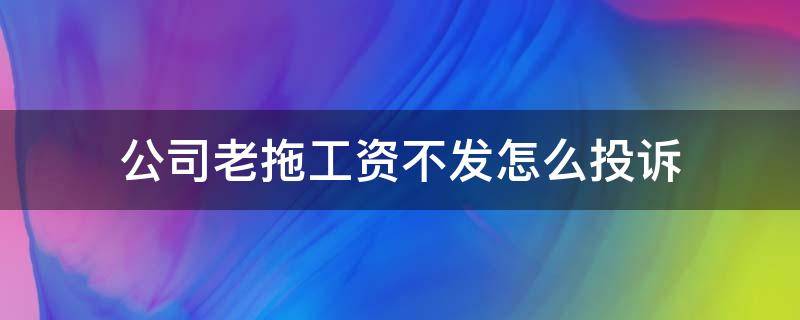 公司老拖工资不发怎么投诉（公司拖欠工资不发怎么投诉）