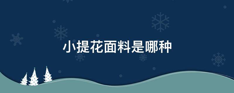 小提花面料是哪种（提花属于什么面料）
