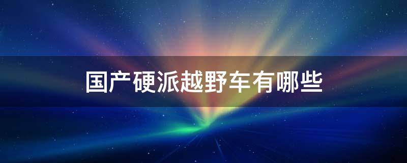 国产硬派越野车有哪些（国产硬派越野车都有哪些）