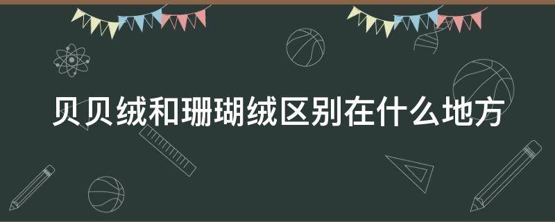 贝贝绒和珊瑚绒区别在什么地方 贝贝绒好吗
