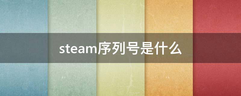 steam序列号是什么（steam序列号是什么样子的）