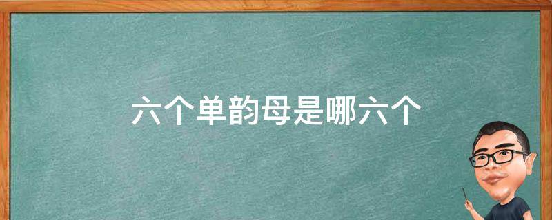 六个单韵母是哪六个 六个单韵母是哪六个图片