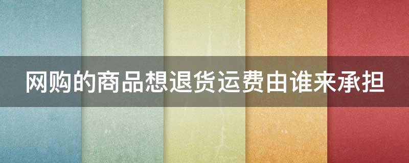 网购的商品想退货运费由谁来承担（网购的商品想退货运费由谁来承担责任）