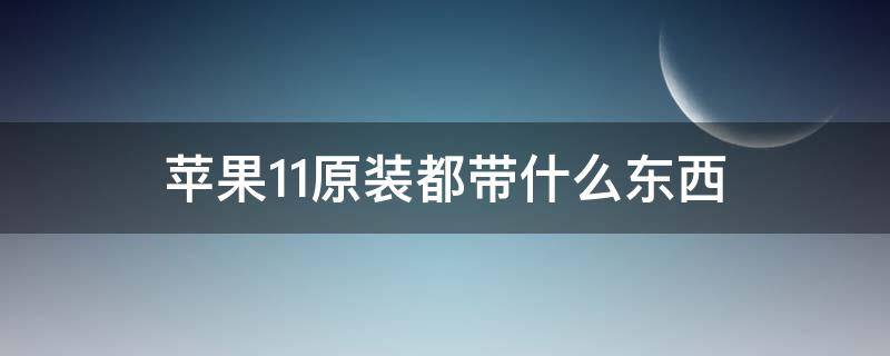 苹果11原装都带什么东西（苹果11手机原装带什么）