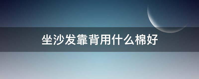坐沙发靠背用什么棉好（沙发靠背垫里面用的什么棉）