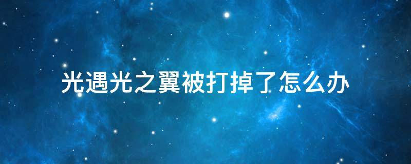 光遇光之翼被打掉了怎么办 光遇光翼被打掉了怎么找回